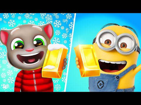 Talking Tom Gold Run VS Minion Rush - Tom Gold Run New Update, All Talking Tom Games, Tom Hero