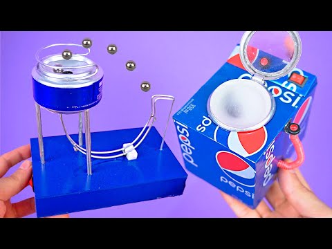 Create a DIY Marble Machine and a Mini Washing Machine with Soda Cans