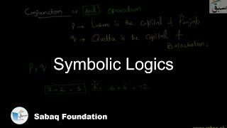 Symbolic Logics