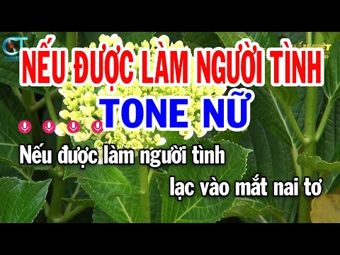 Karaoke Nếu Được Làm Người Tình Tone Nữ ( Cm ) Nhạc Sống Beat Mới || Karaoke Tuấn Kiệt