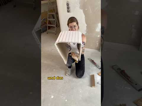 Runde Ecken sind der neue Trend!😍#hausbau #renovierung #trockenbau #tutorial #frauambau #diy