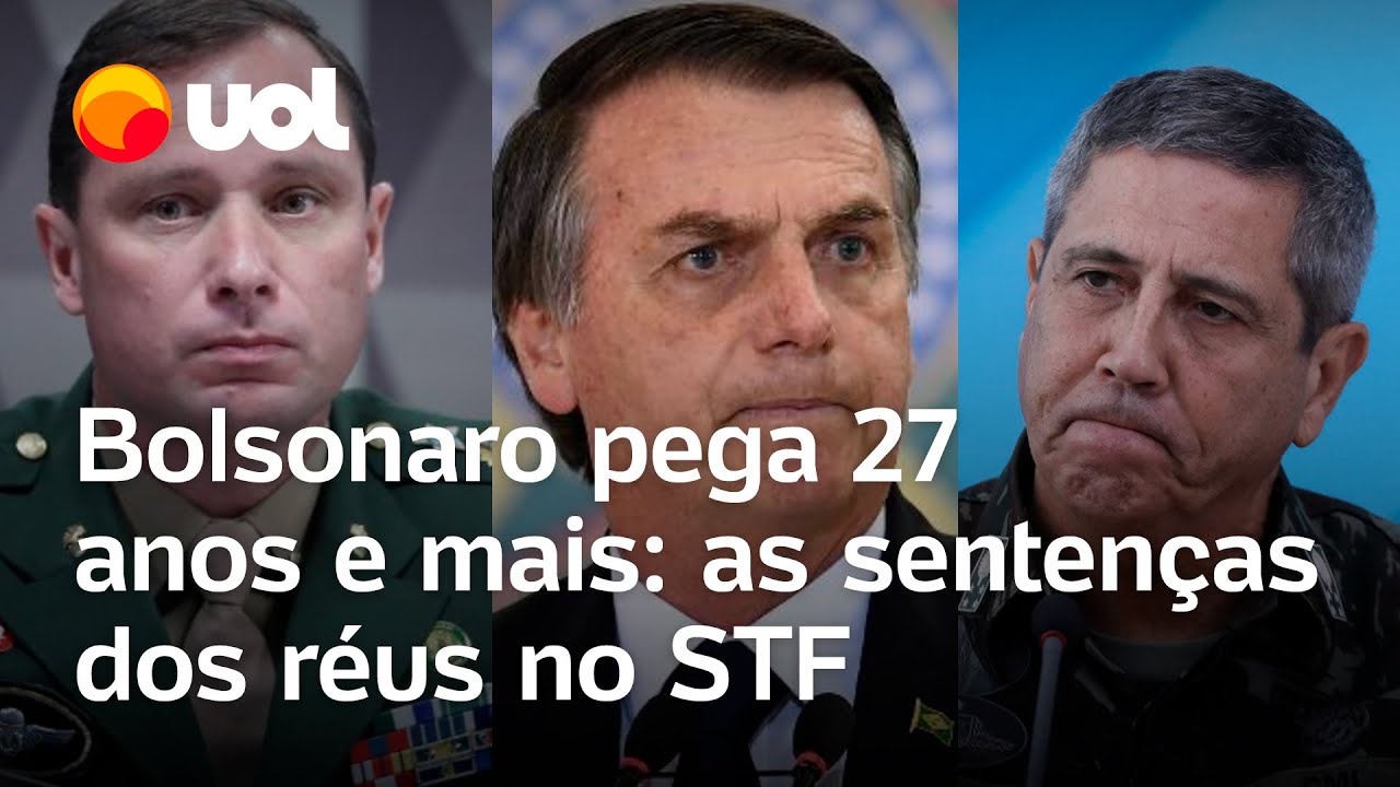 Bolsonaro pega 27 anos veja as sentenças de todos os réus no julgamento da trama golpista no STF