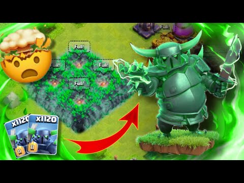 1120 P.E.K.K.A in Army Camp? Clash of Clans Crazy Army!