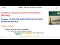 African Societies and Historical Concepts