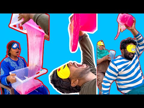 Slime Pouring Challenge | Slime Game With Family | Funny  Slime Game