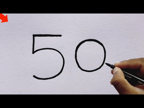 How To Draw A Parrot With Fruit From Number 50 l Drawing Pictures l Easy Drawing Ideas l Number Art