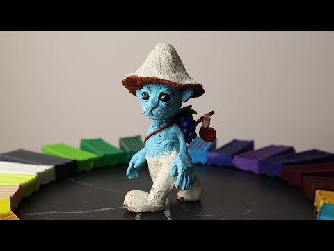 I and my assistant Smurfette made Smurf Cat from plasticine