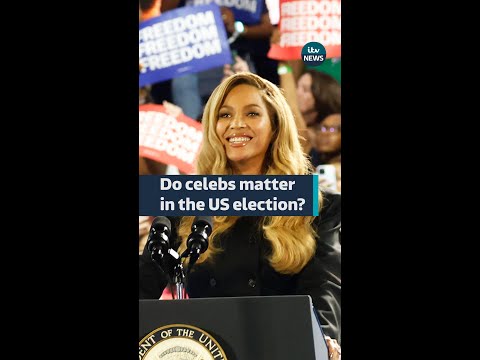 Do celebrity endorsements matter in the US election? #itvnews #usa #shorts