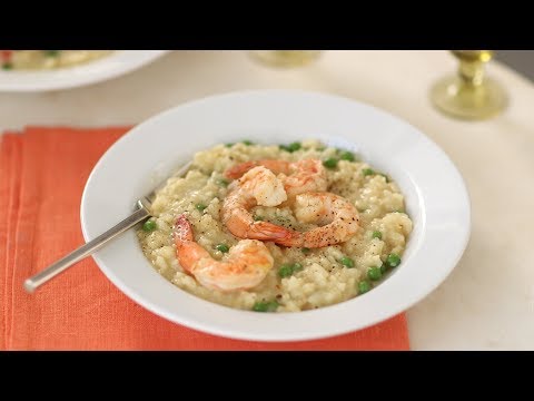 Saffron Risotto with Shrimp and Peas- Everyday Food with Sarah Carey