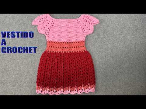 COMO TEJER VESTIDO PARA NIÑA A CROCHET