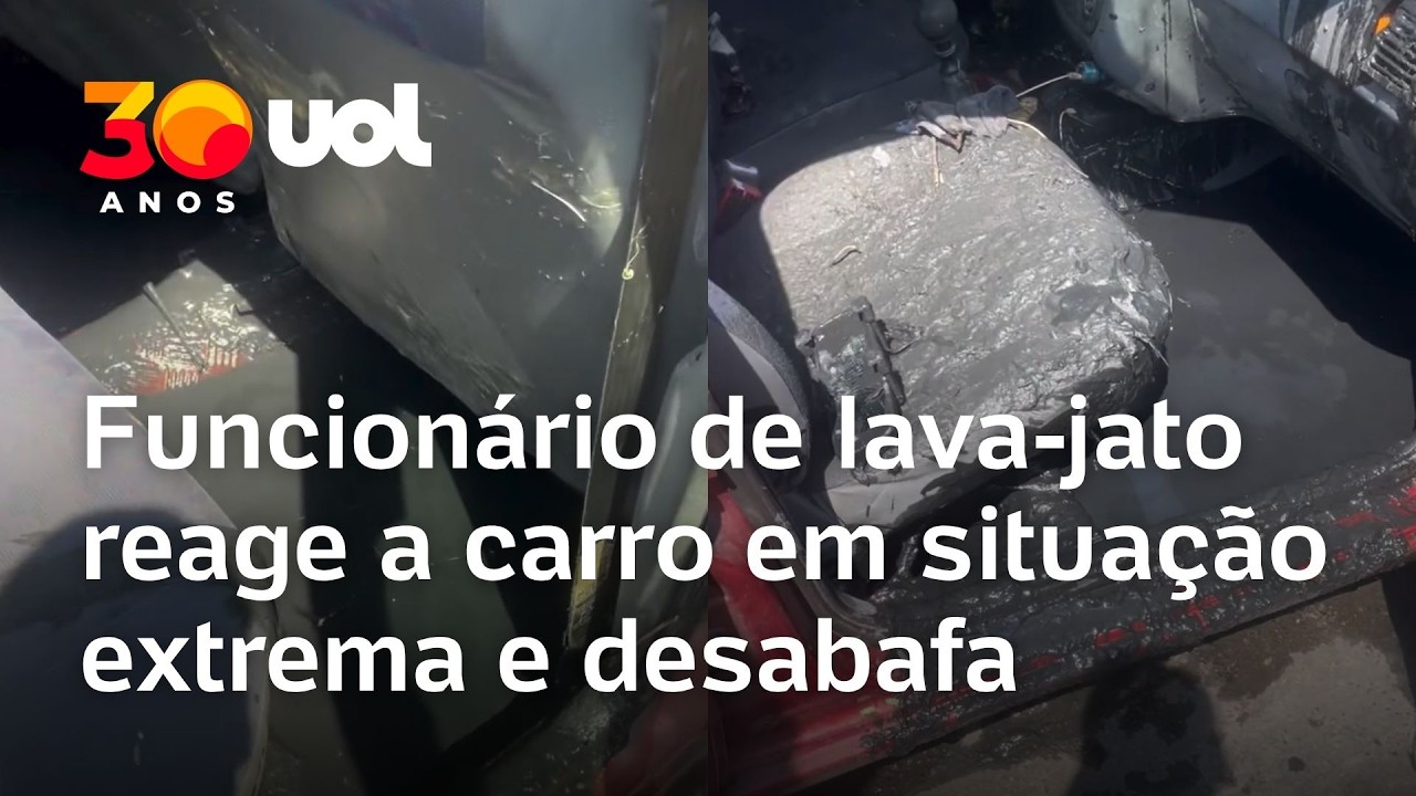 Funcionário de lava-jato reage a carro em situação extrema e desabafa