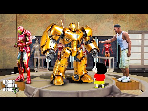 Shinchan and Franklin Stealing ULTIMATE IRON SUITE From Ironman in Gta 5