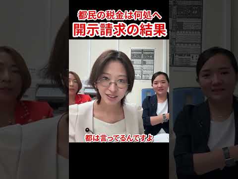 小池都政への開示請求結果　#さとうさおり #減税党 #やちよの会 #自由を守る会 #三戸あや #上田令子