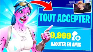 🔴J'Ajoute TOUT LE MONDE en AMIS sur Fortnite ! #shorts