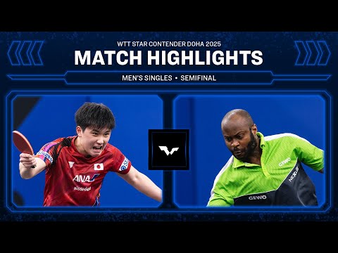 Tomokazu Harimoto vs Quadri Aruna | MS SF | WTT Star Contender Doha 2025