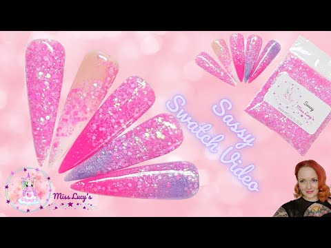 Sassy Glitter Swatching Video - New & Exclusive to Miss Lucy's Boutique
