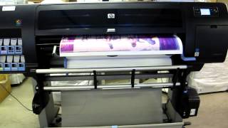 sengetøj tykkelse fe HP Designjet Z6100 Q6651A 42" Wide Format Colour Printer print paper art  canvas - YouTube