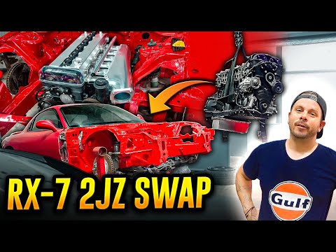 Proyecto MAZDA RX7 Motor 2JZ- Problema de Cremallera RESUELTO Motor ADENTRO