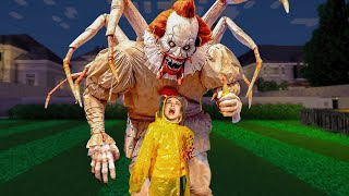 EL PAYASO GIGANTE SE LLEVA A LA NIÑA