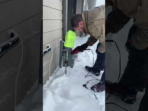 Fixing a furnace issue in the middle of a blizzard. #HandsomeOrHandy #Handyman #Hvac #Blizzard￼ ￼