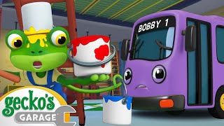 Paint Pot Pandemonium | Gecko's Garage | Moonbug Kids - Play and Learn