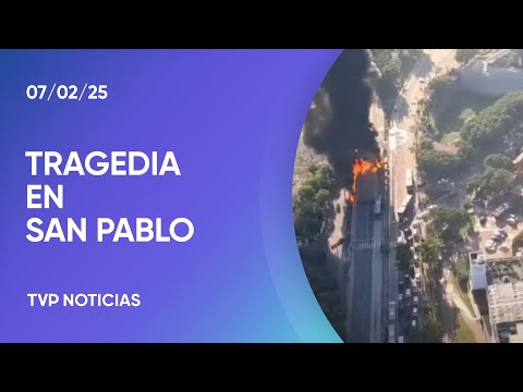 Accidente aéreo en San Pablo: cayó una avioneta sobre un colectivo y murieron dos personas