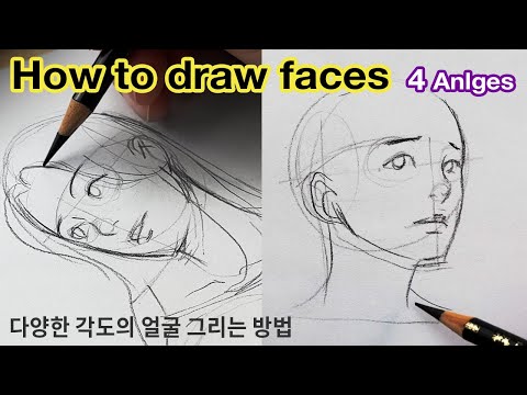 How to draw faces from different angles ✍✍ (Drawing Practice)