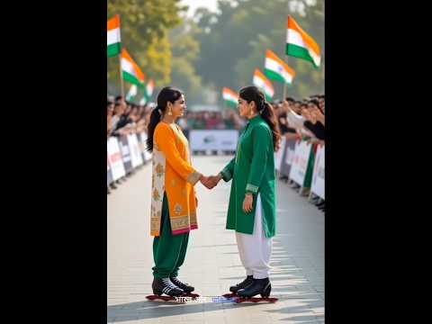 🇮🇳 India vs Pakistan Skating Race | स्वतंत्रता दिवस पर जब भारतीय लड़की ने दी चुनौती 🛼🔥