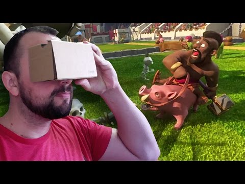 VIREI CORREDOR COM ÓCULOS VR DE POBRE - CLASH OF CLANS