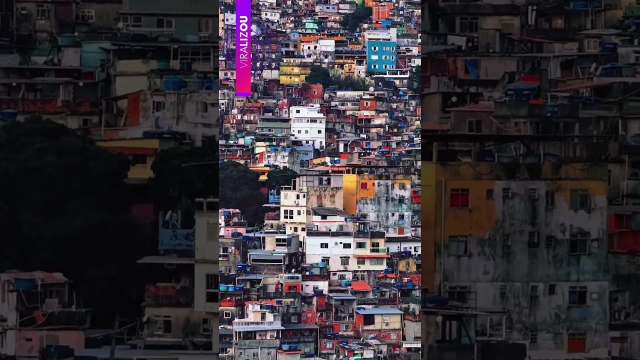 Rocinha de cima drone registra imagens da maior favela da América Latina