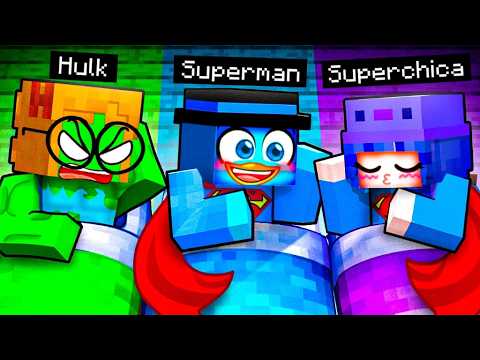 Teniendo una PIJAMADA de SUPERHEROES en Minecraft!