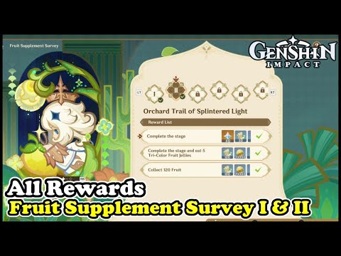 Fruit Supplement Survey I & II All Rewards | Genshin Impact (Battle of Imagined Arrays Event)
