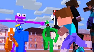 Herobrines VS Rainbow Friends - Minecraft Animation
