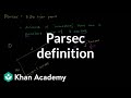 Understanding Parsec and Parallax