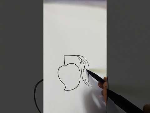 Mango drawing from number 5 #drawing #trending #youtubeshorts #viral