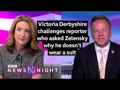 Victoria Derbyshire challenges reporter who asked Zelensky why he doesn’t wear a suit