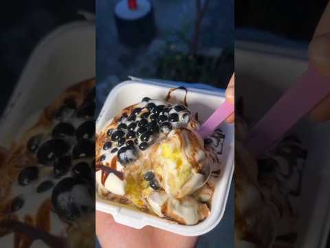 bánh xốp phồng (soufflé) trên đường phố Trung quốc 16 tệ (~55K) 1 phần #đườngphố #food #anvat