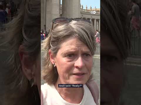 A visitor to the Vatican reacts to the passing of Pope Francis | DW News