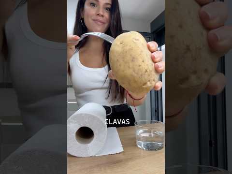 Cocer patatas rápido en el microondas en 5 minutos con el tenedor #recetasfaciles