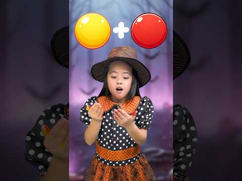 ๐ปHalloween colors mixing (orange) ๐ #kidssong #halloween #kids #colors