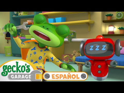 Gecko es sonámbulo en el taller 😴 💤 | 🐸 Garaje de Gecko | Carros para niños | Vídeos educativos