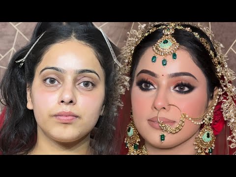 Bridal Makeup Tutorial by @Manveenmakeovers #uncut #bridalmakeup #shortsviral #viralbride #wedding