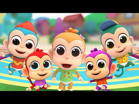 Five Little Monkeys + More Preschool Rhymes And Kindergarten Videos