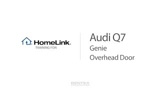 Audi Q7 HomeLink Training - Genie and Overhead Door video poster