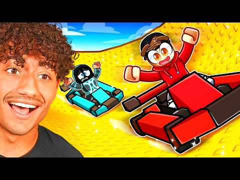 Reaching MAX SPEED in Roblox Ride a Cart Down a Slide!