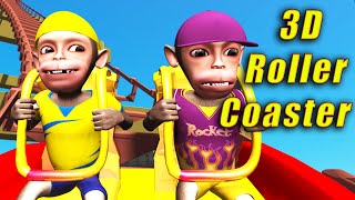 Roller Coaster 3D l 3D Video without Glasses l 3D Animation Video l Fun Game l Pankoo Kidz