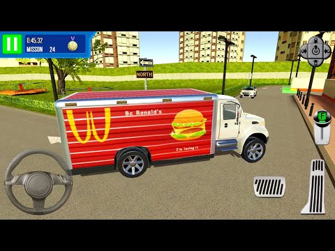 McDonald`s Truck Drive Back To Store #19 - Multi Level Parking Mall - Android Gameplay