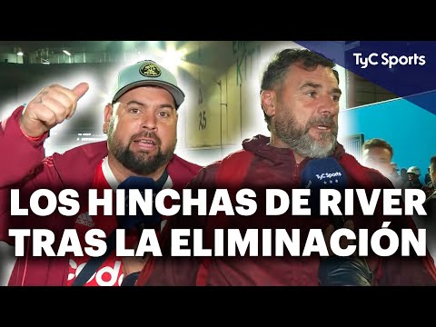LA REACCIÓN DE LOS HINCHAS DE RIVER TRAS LA ELIMINACIÓN EN LA COPA LIBERTADORES ANTE PALMEIRAS🔴🔥