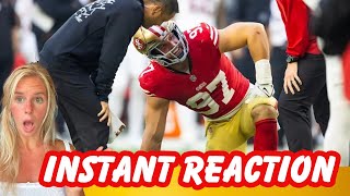 49ers Nick Bosa Has a Calf Injury- ACL Related? Practice Injury Report