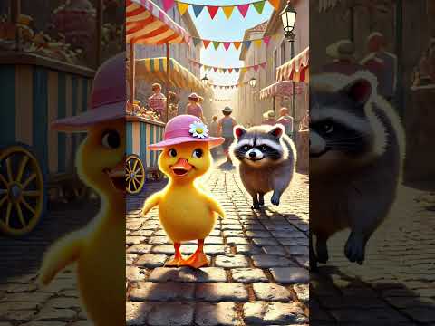 The hat that the little yellow duck just bought was snatched away#cartoon #duck #cute